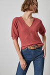 Seamed V-Neck Top Womens Top Henna A1