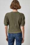 Seamed V-Neck Top Womens Top Olive A2