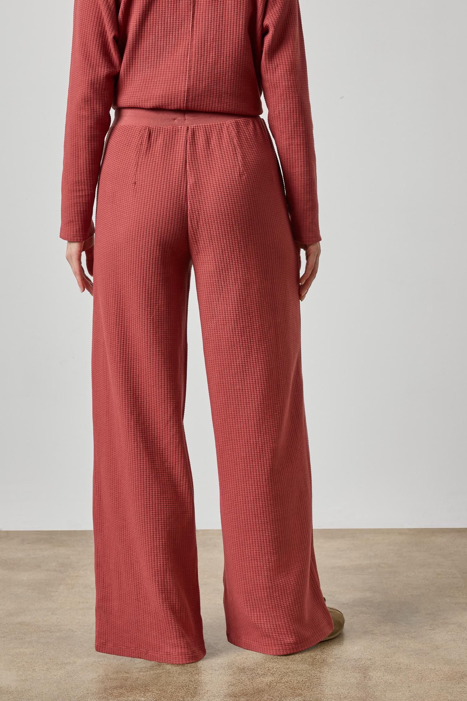 Full Length Pleated Pant Womens Pant Henna A2