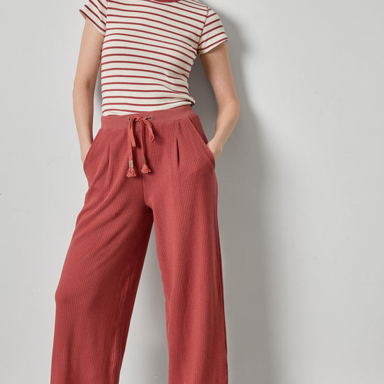 Full Length Pleated Pant Womens Pant Henna A3