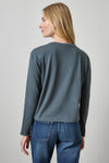 Rolled Edge Relaxed Tee Womens Top Mineral A2