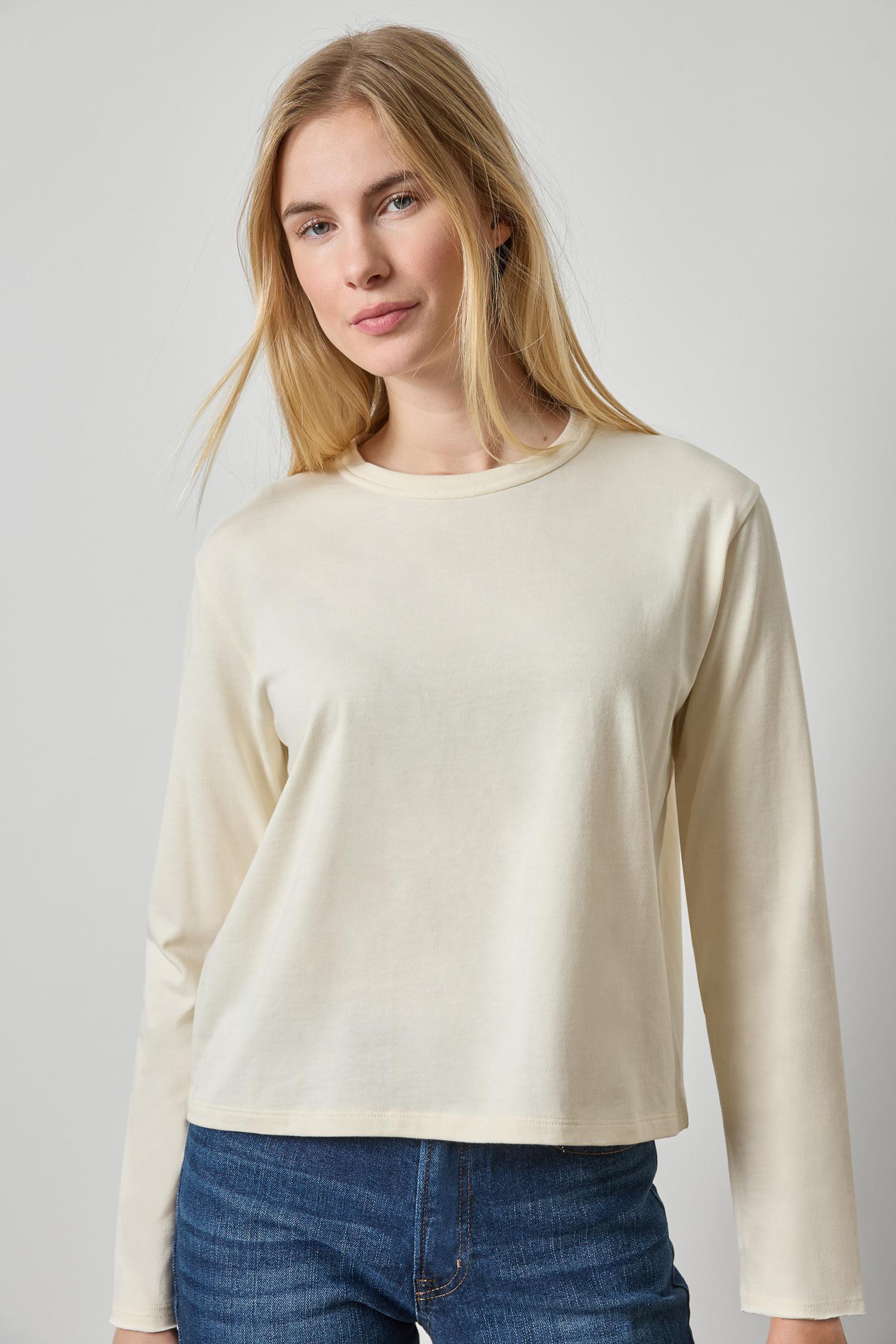 Rolled Edge Relaxed Tee Womens Top Rope A1