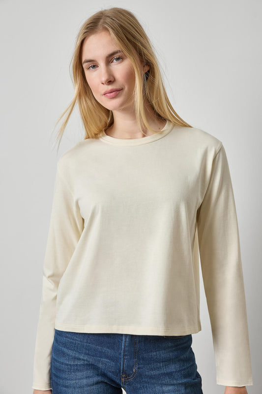 Rolled Edge Relaxed Tee Womens Top Rope A1