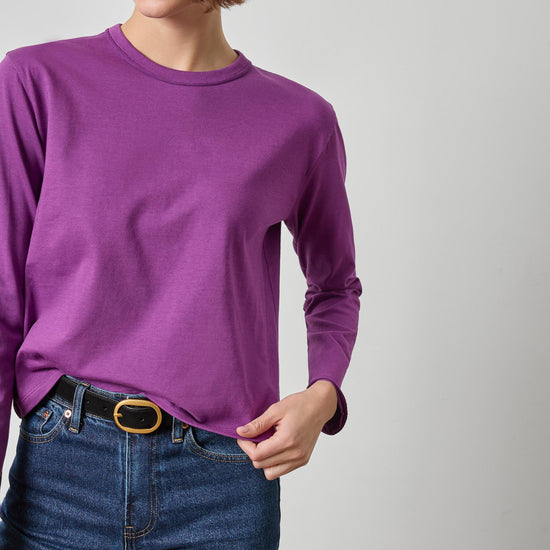 Rolled Edge Relaxed Tee Womens Top Snapdragon A1
