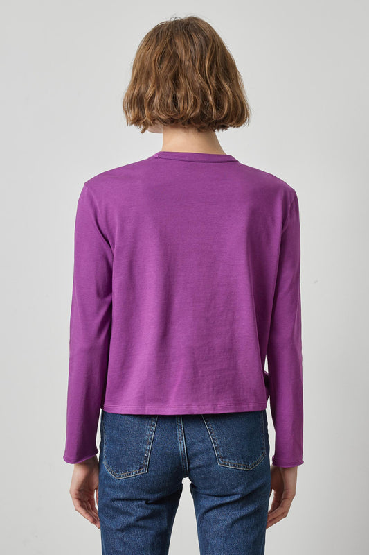 Rolled Edge Relaxed Tee Womens Top Snapdragon A2