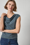Drape Neck Wedge Top Womens Top Mineral A1