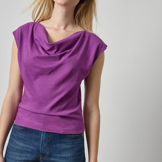 Drape Neck Wedge Top Womens Top Snapdragon A1