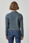 Faux Wrap Collared Top Womens Top Mineral A2