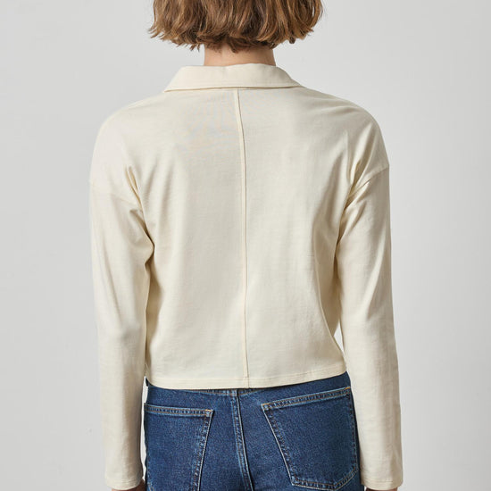 Faux Wrap Collared Top Womens Top Rope A2