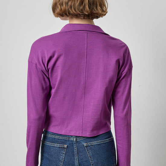 Faux Wrap Collared Top Womens Top Snapdragon A2