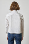 Straight Fit Short Button Down Womens Top White A2