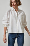 Dolman Sleeve Button Down Shirt Womens Top White A1