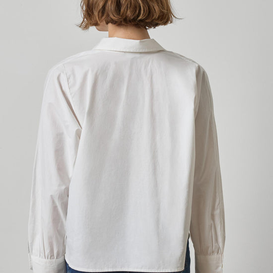 Dolman Sleeve Button Down Shirt Womens Top White A2