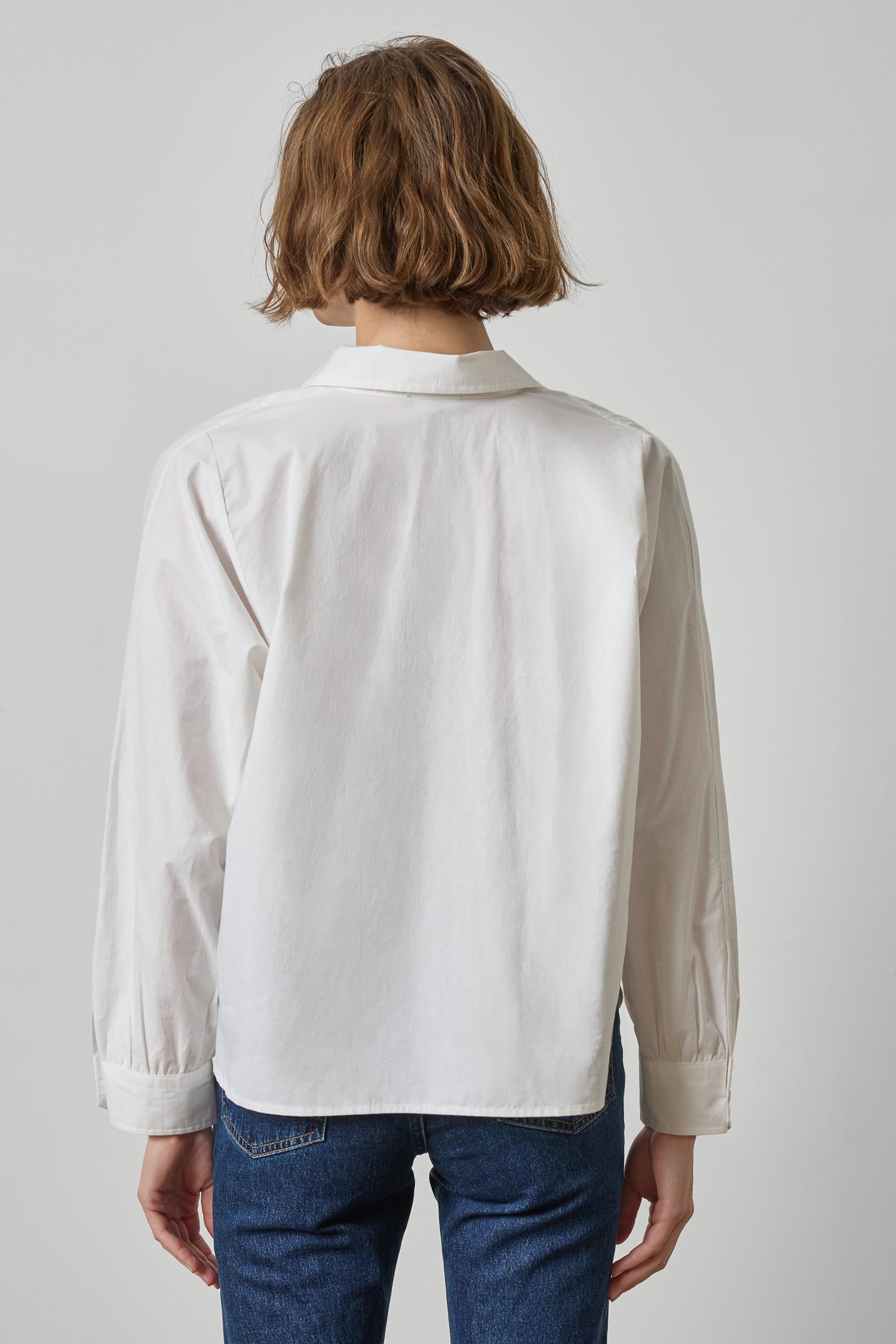 Dolman Sleeve Button Down Shirt Womens Top White A2