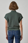 Zip Mock Neck Womens Top Mineral A2