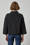 Easy Scrunch Neck Womens Top Black A2