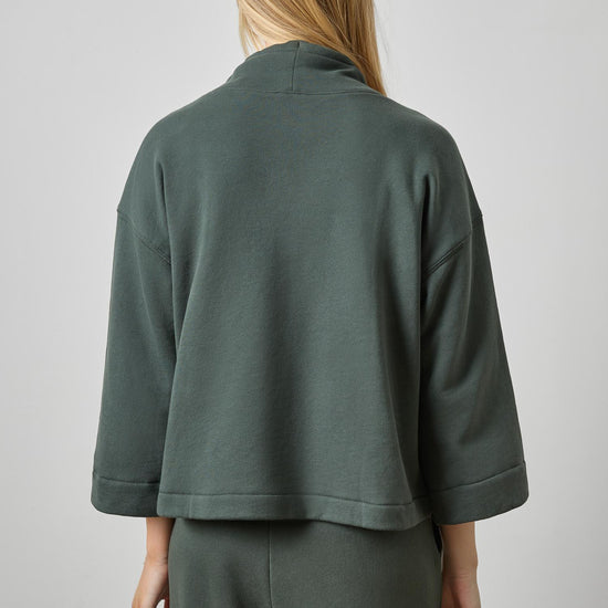 Easy Scrunch Neck Womens Top Mineral A2