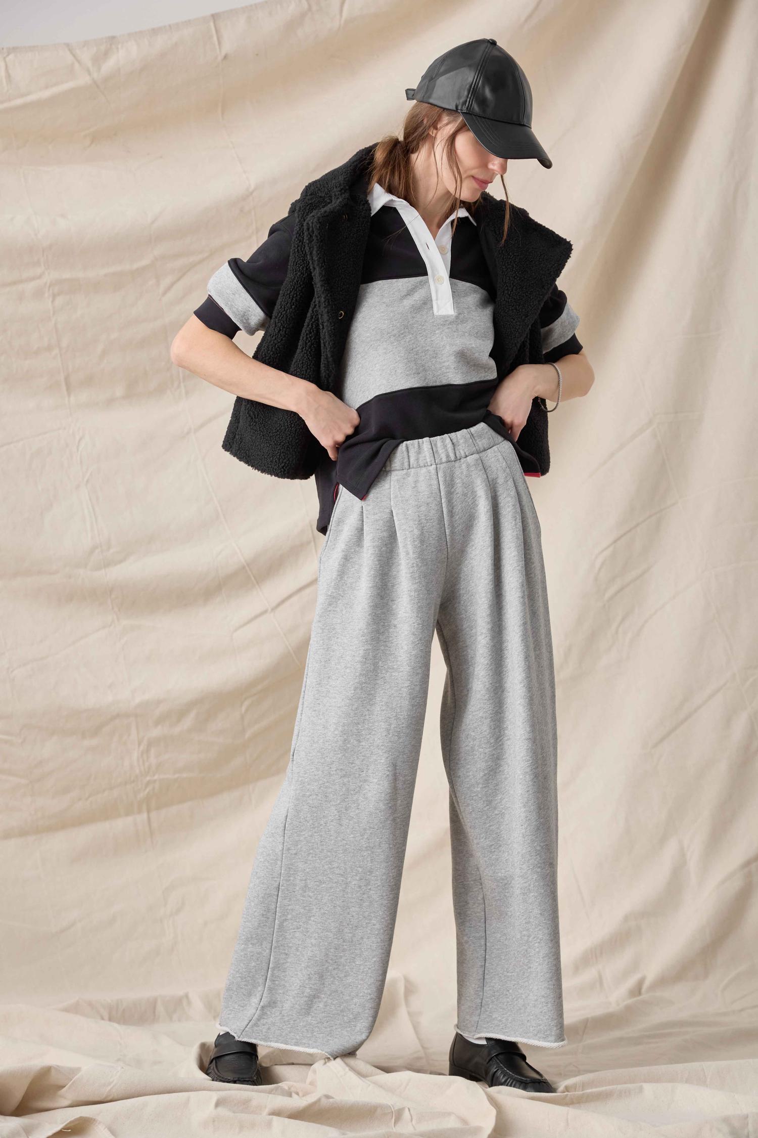 Full Length Terry Pant Womens Pant Heather Grey C1