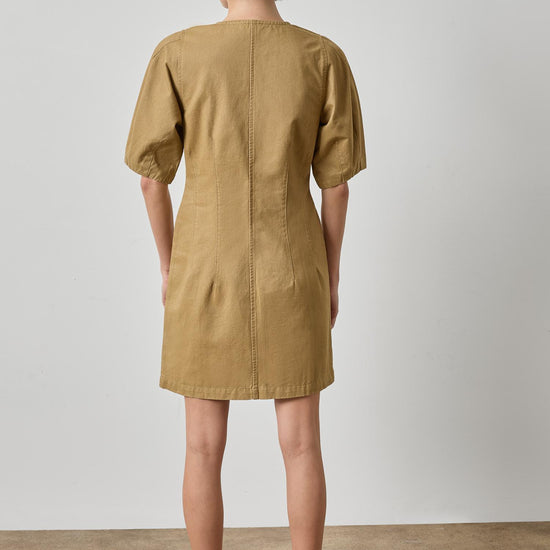Washed Twill Full Sleeve Shirt Dress Womens Dress Barley A2