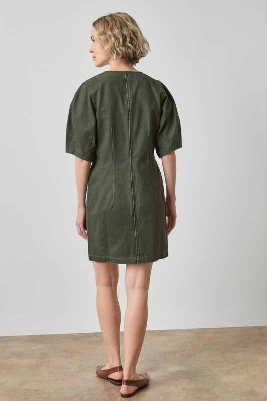 Washed Twill Full Sleeve Shirt Dress Womens Dress Juniper A2