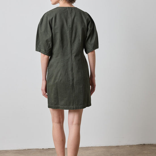 Washed Twill Full Sleeve Shirt Dress Womens Dress Juniper A3