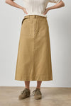 Washed Twill Utility Skirt Womens Skirt Barley A1