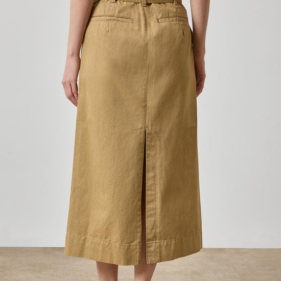 Washed Twill Utility Skirt Womens Skirt Barley A2