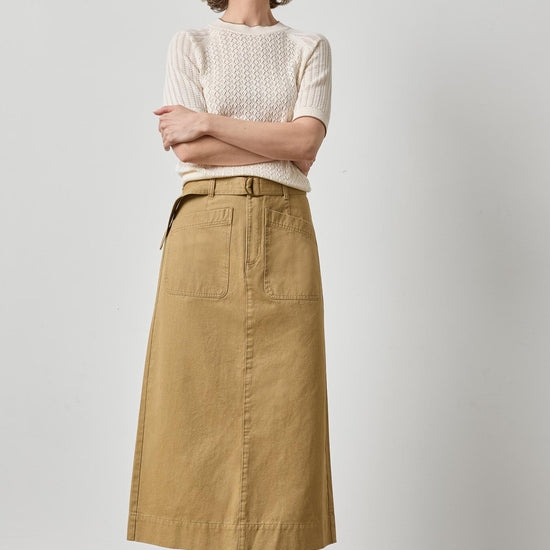 Washed Twill Utility Skirt Womens Skirt Barley A3