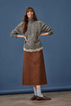 Washed Twill Utility Skirt Womens Skirt Chestnut C1