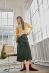 Washed Twill Utility Skirt Womens Skirt Juniper C2