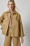 Washed Twill Pleat Back Jacket Womens Jacket Barley A1