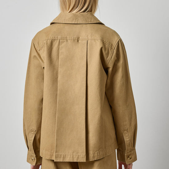 Washed Twill Pleat Back Jacket Womens Jacket Barley A2