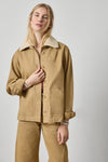 Washed Twill Pleat Back Jacket Womens Jacket Barley A3