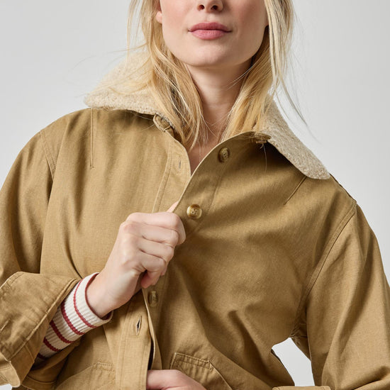 Washed Twill Pleat Back Jacket Womens Jacket Barley A4