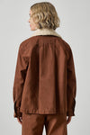 Washed Twill Pleat Back Jacket Womens Jacket Chestnut A2
