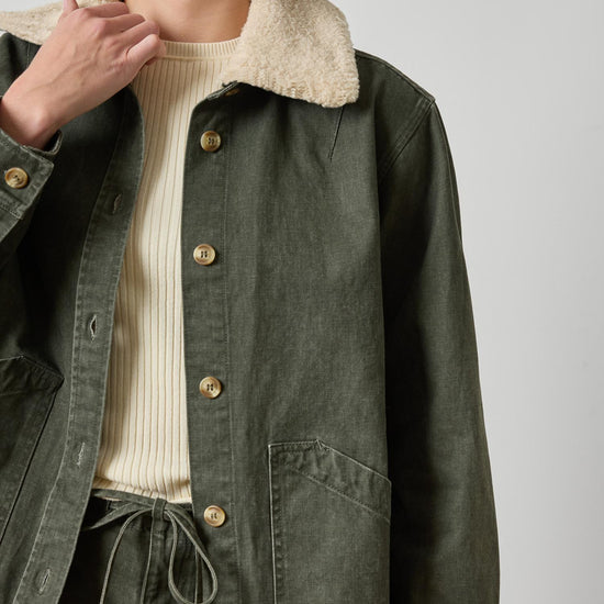 Washed Twill Pleat Back Jacket Womens Jacket Juniper A3