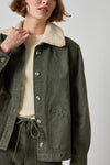 Washed Twill Pleat Back Jacket Womens Jacket Juniper A3