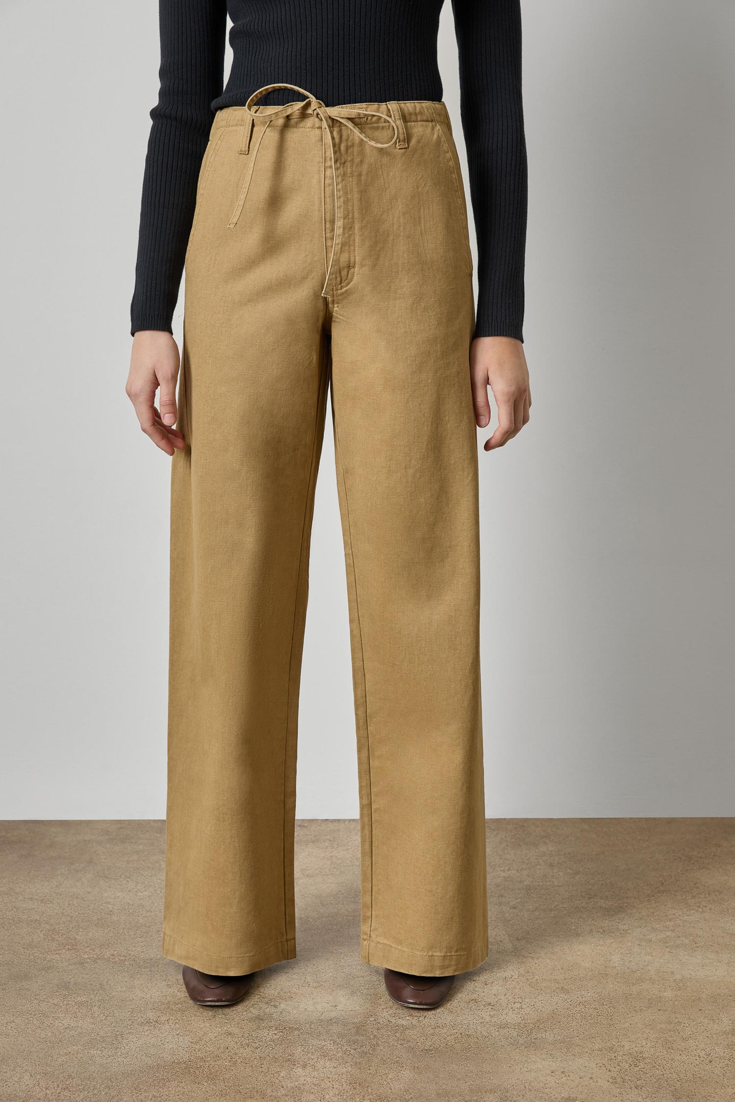 Washed Twill Pant Womens Pant Barley A1