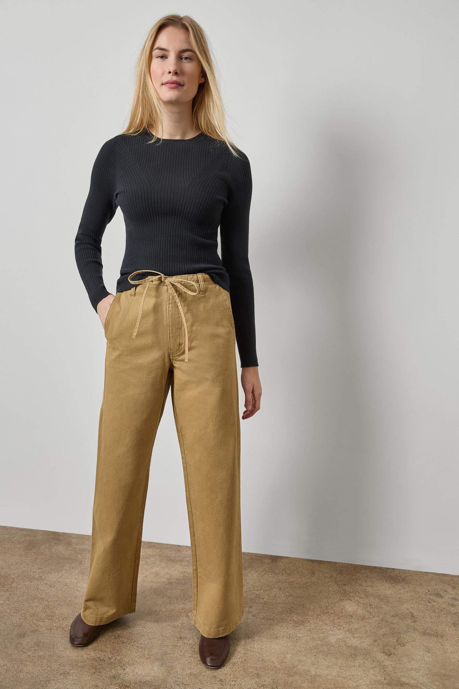 Washed Twill Pant Womens Pant Barley A4