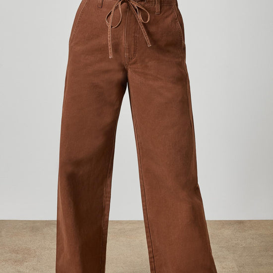 Washed Twill Pant Womens Pant Chestnut A1