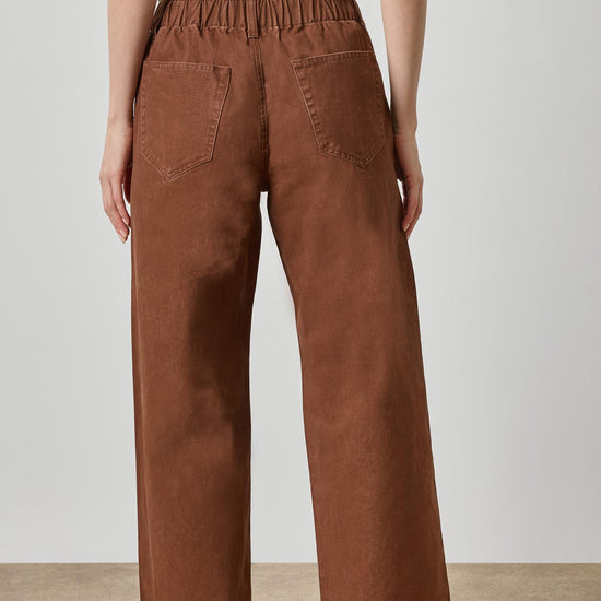 Washed Twill Pant Womens Pant Chestnut A2