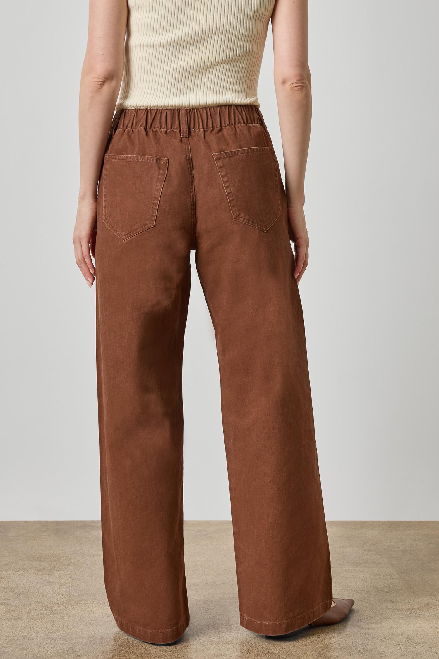 Washed Twill Pant Womens Pant Chestnut A2