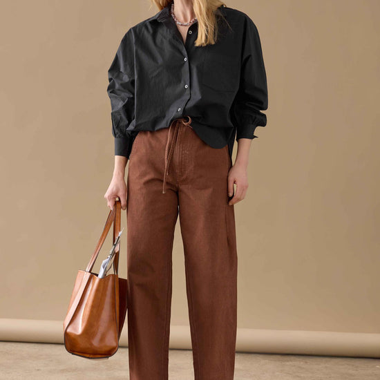 Washed Twill Pant Womens Pant Chestnut C1