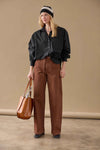 Washed Twill Pant Womens Pant Chestnut C1