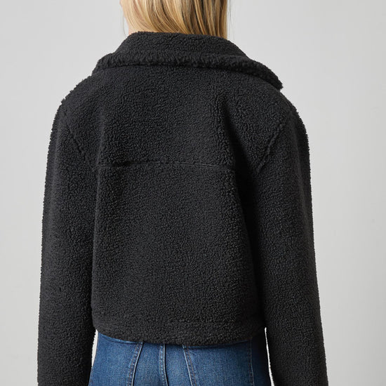 Sherpa Collared Jacket Womens Jacket Black A2