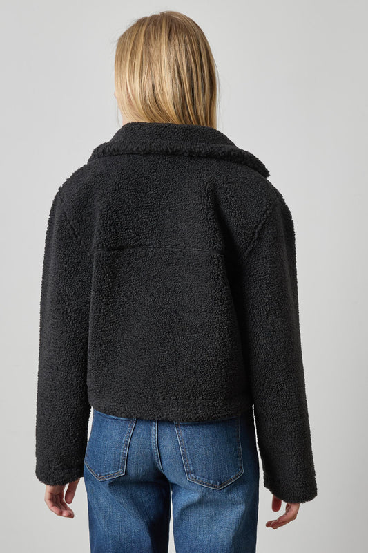 Sherpa Collared Jacket Womens Jacket Black A2