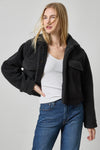 Sherpa Collared Jacket Womens Jacket Black A3