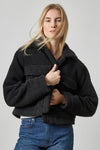 Sherpa Collared Jacket Womens Jacket Black A4