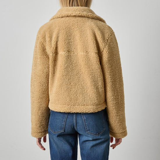 Sherpa Collared Jacket Womens Jacket Sable A2