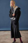 Slub Woven Bias Skirt Womens Skirt Black C1